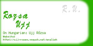 rozsa ujj business card